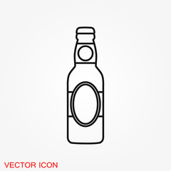 Beer bottle icon vector illustration for web and apps.