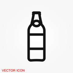 Beer bottle icon vector illustration for web and apps.