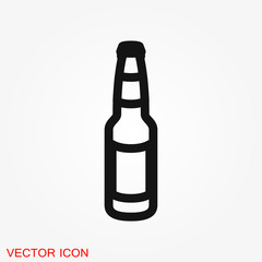 Beer bottle icon vector illustration for web and apps.