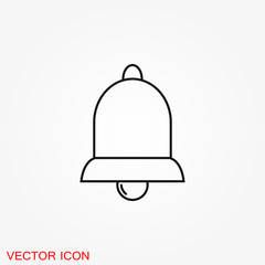 Bell Icon vector in trendy flat style isolated on background.