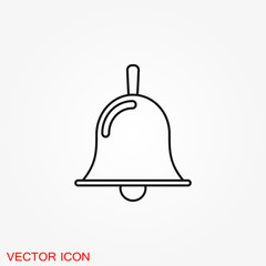 Bell Icon vector in trendy flat style isolated on background.