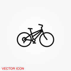 Fototapeta premium Bicycle icon. Vector element illustration on background.