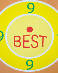 Business concept. darts arrows in the target center