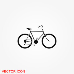 Bicycle icon. Vector element illustration on background.