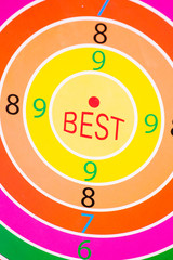 Business concept. darts arrows in the target center