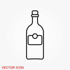 Bottle vector icon, for mobile and web design. Drink Bottle vector graphics