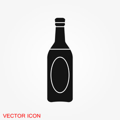Bottle vector icon, for mobile and web design. Drink Bottle vector graphics