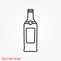 Bottle vector icon, for mobile and web design. Drink Bottle vector graphics
