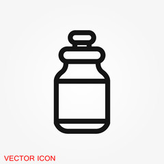 Bottle vector icon, for mobile and web design. Drink Bottle vector graphics