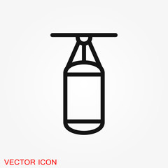 Boxing icon, equipment and sport vector graphics, symbol on a background