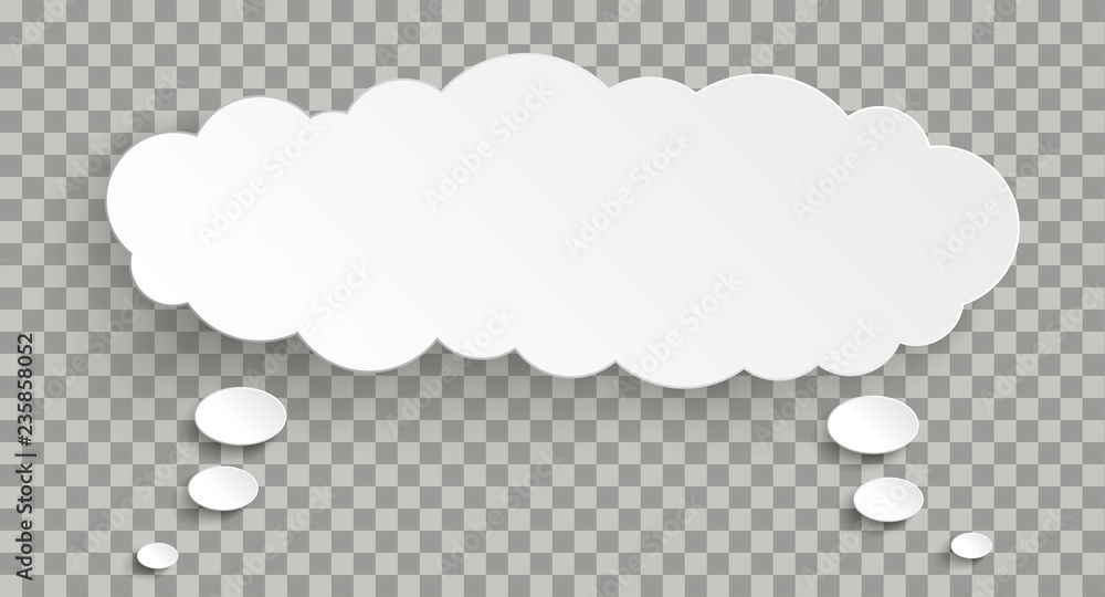 Canvas Prints double thought bubble cloud transparent