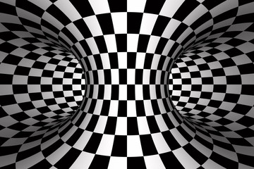 striped tourus hole. 3d illustration