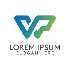 Letter WP logo design