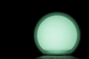 glow ball and light the path on an isolated black background