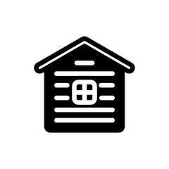 forest hut icon vector glyph style
