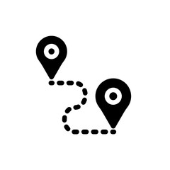 location pin icon vector glyph style