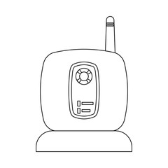 Isolated object of office and house sign. Set of office and system stock symbol for web.