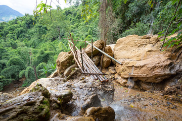 popular day trip from Nong Khiaw in Laos is the 100 wterfall walk.