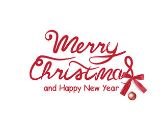 Merry Christmas and Happy New Year greeting card