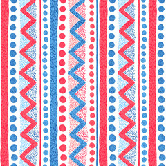 Seamless geometric pattern. Ethnic and tribal motifs. Print in the bohemian style. Vector illustration.