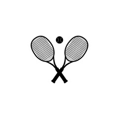 Tennis ball and tennis racquet, vector illustration. Tennis design over white background vector illustration. Sports, fitness, activity vector design.