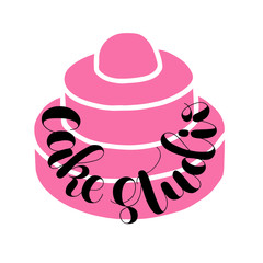 Brush lettering label for cafe or confectionery