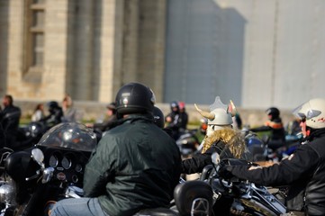 réunion de motards, manifestation