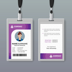 Simple and clean ID card design template