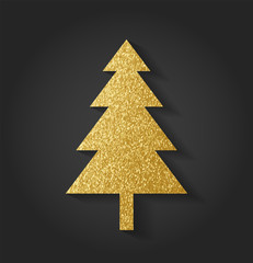 Beautiful Golden Christmas Tree