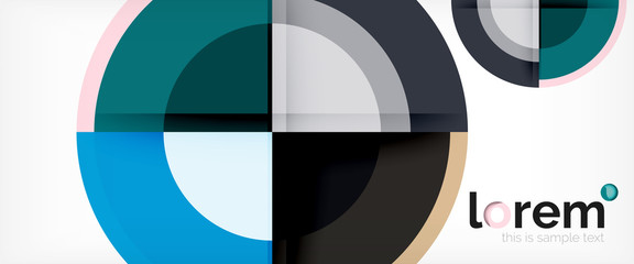 Fototapeta premium Multicolored round shapes abstract background