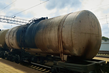 Fototapeta na wymiar Railway oil tanker