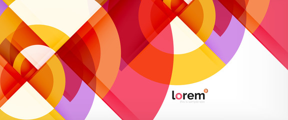 Obraz premium Multicolored round shapes abstract background