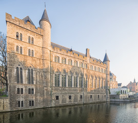 Fototapeta premium Geeraard the Devil Castle in Ghent, Belgium.