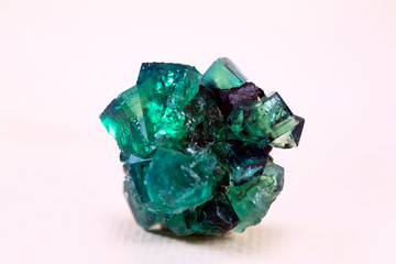Fototapeta premium Blue Green color gem stone mineral specimen fluorite
