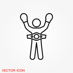 Champion vector icon, flat design for web or mobile app, award symbol.