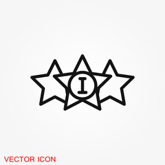Champion vector icon, flat design for web or mobile app, award symbol.