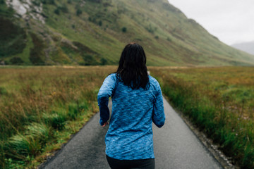 Jogger running in the countryside