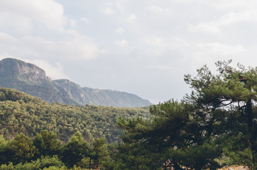 Fototapeta na wymiar View of Mountains Babadag, Oludeniz, Antalya, Turkey