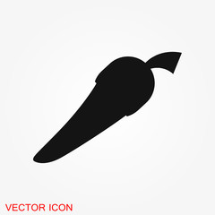 Chili pepper vector icon, logo illustration on background, pepper icon