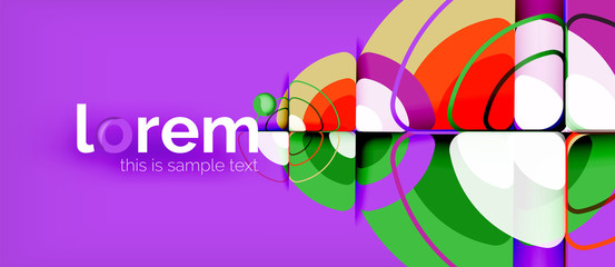 Fototapeta premium Circles and triangles design abstract background