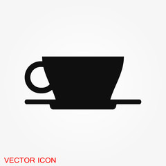 Coffee cup icon. Coffee drink vector symbol stock web illustration.