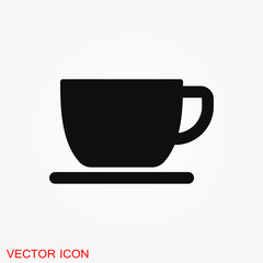 Coffee cup icon. Coffee drink vector symbol stock web illustration.
