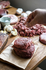 Beef patties food photography recipe idea