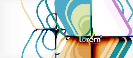 Obraz premium Abstract background multicolored geometric shapes modern design