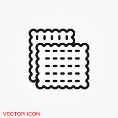 Cookie icon. Biscuit cookie or biscotti vector icon