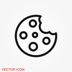 Cookie icon. Biscuit cookie or biscotti vector icon