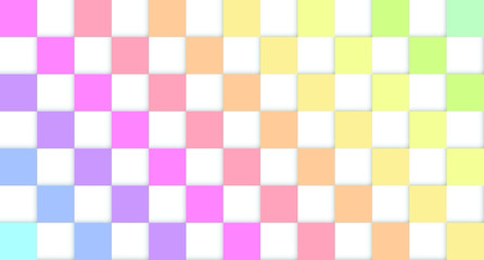 Table rainbow pastel and white
