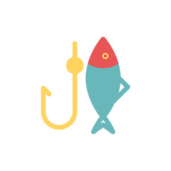 fishing icon vector flat style