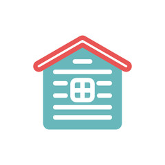 forest hut icon vector flat style