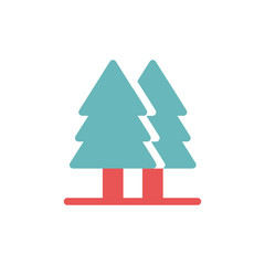 forest icon vector flat style